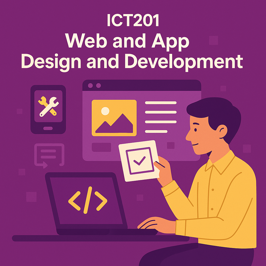 Course Image ICT201 - Web and App Design and Development | 2026