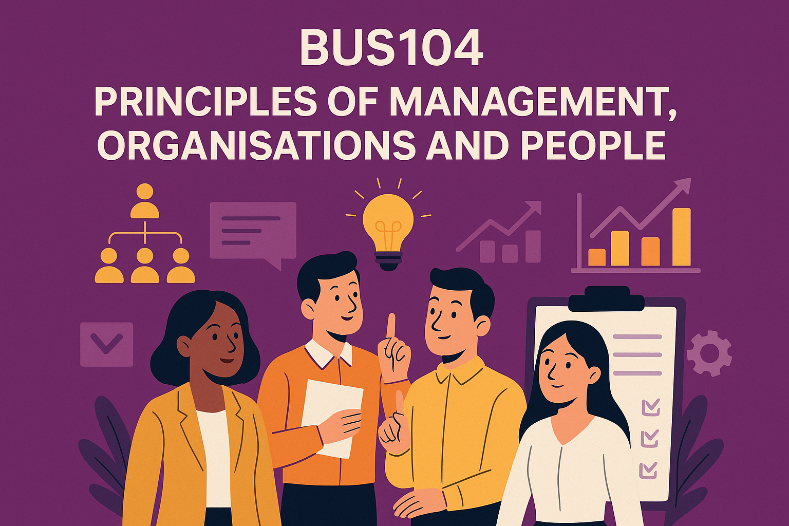 Course Image BUS104 - Principles of Management, Organisations and People | CORE | 2026